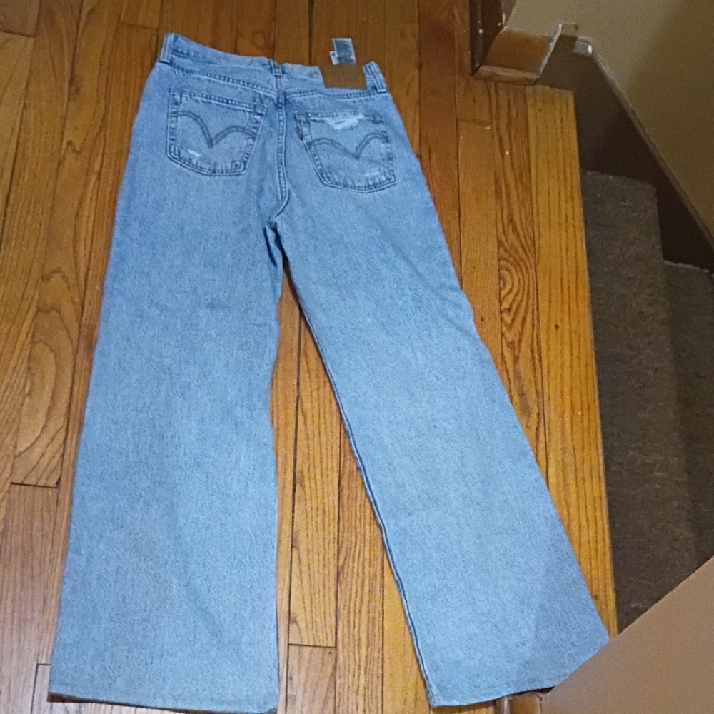 Levi's Light Blue Distressed Boyfriend Jeans - Picture 7 of 7